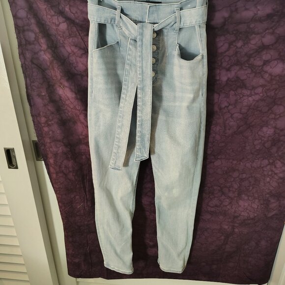 Express Blue Denim Button and Tie Jeans - Picture 1 of 3